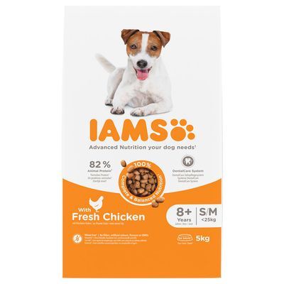 IAMS Advanced Nutrition Senior Small & Medium Dog met Kip 8+