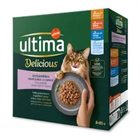 Ultima Cat Sterilized 8 x 85 g - Mix II (csirke, marha, tonhal, tengeri hal)
