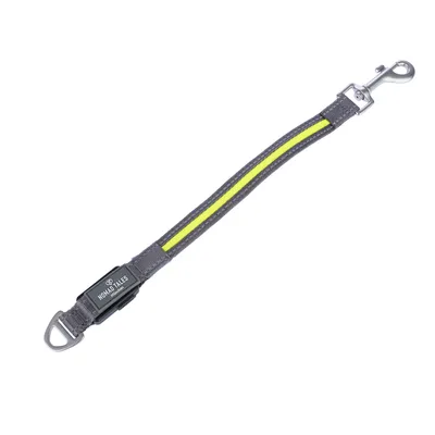 Nomad Tales Spirit USB LED Leinenverlängerung, neongelb & grau - ca. 39 cm lang, 19 mm breit (Größe S/M)
