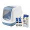 Savic Katzentoilette Nestor Starterset: Toilette erdblau / weiss + 2 extra Filter + 12 Bag it up