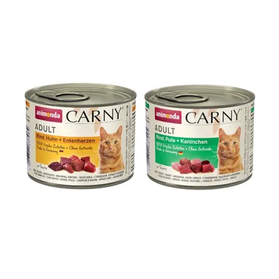 Korzystny pakiet animonda Carny Adult, 12 x 200 g - 2 smaki, Mieszany pakiet Korzystny pakiet animonda Carny Adult, 12 x 200 g - 2 smaki, Mieszany pakiet