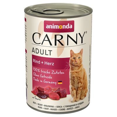 animonda Carny Adult 6 x 400 g Hovädzie & srdce