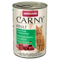 animonda Carny Adult 6 x 400 g - Hovädzie, morčacie & králik