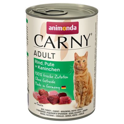 animonda Carny Adult 6 x 400 g Hovädzie, morčacie & králik