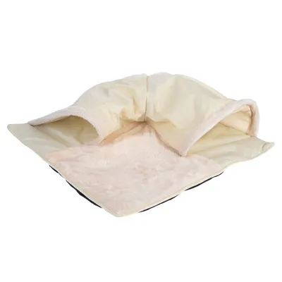 Tapis et tunnel de jeu 2 en 1 TIAKI, beige pour chat - environ L 68 x l 68 x H 20 cm Tapis et tunnel de jeu 2 en 1 TIAKI, beige pour chat - environ L 68 x l 68 x H 20 cm