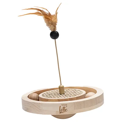 Designed by Lotte Winni Wooden Cat Toy - 22 x 30cm (diameter x H)