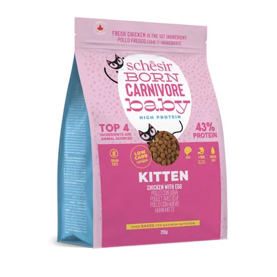 Schesir Born Carnivore Baby High Protein kuřecí s vejcem - výhodné balení: 4 x 255 g