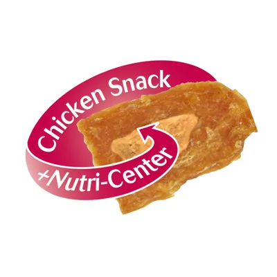 Chicken Snack Nutri-Center -kanasnack, kuvassa kananlihapala, jossa korostettu täyte.