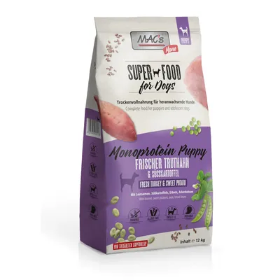 MAC's DOG Mono Puppy Turkey - dog dry food - Economy Pack: 2 x 12kg