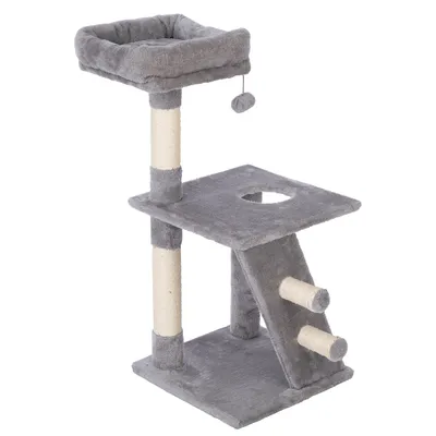 zooplus Basics Scratching Tree - Small - Grey
