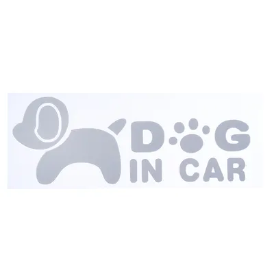 TIAKI bilklistermärke "Dog in Car" - B 20 x H 7,5 cm TIAKI bilklistermärke "Dog in Car" - B 20 x H 7,5 cm