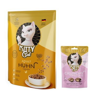 Kitty Cat 800 g pienso para gatos + 60 g snacks con ave y queso ¡gratis!