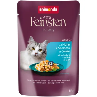 animonda Vom Feinsten Adult Raffinesse in Gelee 24 x 85 g - reich an Huhn mit Seelachs animonda Vom Feinsten Adult Raffinesse in Gelee 24 x 85 g - reich an Huhn mit Seelachs