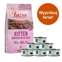 Pakiet dla kociąt: Purizon Kitten, 400 g + Cosma Nature Kitten, 6 x 70 g - Zestaw 1