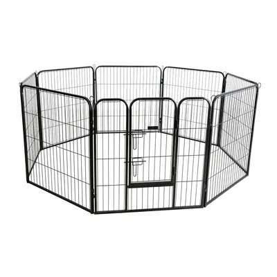Kerbl Pet Gehege mit Türe für Hunde und Welpen - 8 Elemente à B 80 x H 77 cm