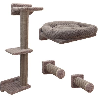 Kerbl Pet Kletterwand Monte Alpi für Katzen Set aus 4 Teilen