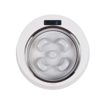 Bilancia elettronica con display digitale, mostra il peso "0".