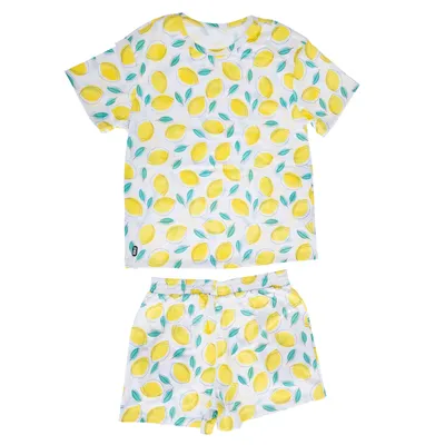 TIAKI Pet & Parent Pyjama im Partnerlook, Zitrone - Pyjama für Hundeeltern: Größe L