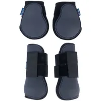 Nomad Tales kaloszki i ochraniacze dla konia, granatowe - Pakiet: 2 kaloszki i 2 ochraniacze, Cob