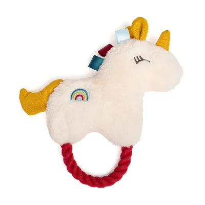 TIAKI Unicorn -pehmolelu köydellä - P 21 x L 20 x K 5 cm