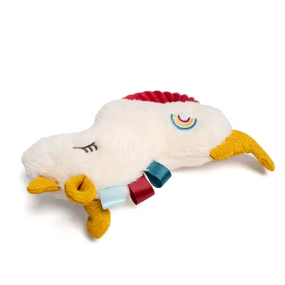 TIAKI Unicorn -pehmolelu köydellä - P 21 x L 20 x K 5 cm