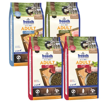 Pachet mixt de testare bosch Adult 4 x 1 kg - 4 x 1 kg bosch Adult