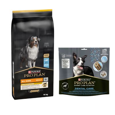 12 kg of 14 kg Pro Plan droogvoer voor honden + 345 g/426 g Pro Plan Dental Care hondensnack gratis! Alle Sizes Adult Light Sterilised Vis 14 kg