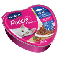 Vitakraft Poésie Création 15 x 85 g - Fekete tőkehal & tészta