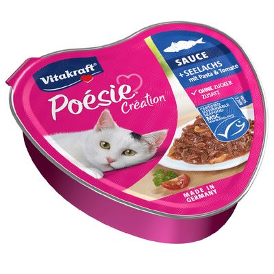 Vitakraft Poésie Création 15 x 85 g pour chat lieu noir avec des pâtes