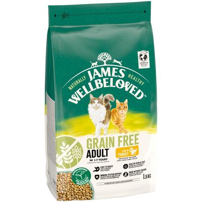 Key ingredients: dried turkey protein, yucca, tomato pomace, linseed, cranberry extract, chicory extract. Benefits include protein, minerals, deodorising, fibre, antioxidants, Omega 3, prebiotics.