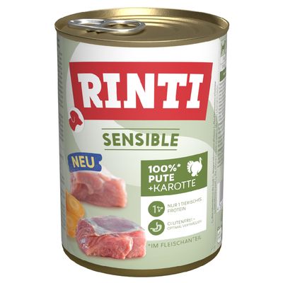Sparpaket RINTI Sensible 12 x 400 g Pute & Karotte