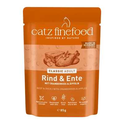 Varčno pakiranje catz finefood 16 x 85 g - Govedina in raca Varčno pakiranje catz finefood 16 x 85 g - Govedina in raca