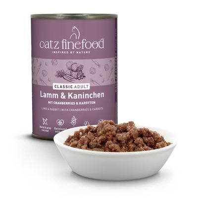 Sparpaket catz finefood 12 x 400 g - Lamm & Kaninchen