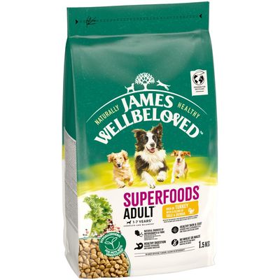 James Wellbeloved Superfoods Adult Dog Hypoallergenic Turkey, kale & quinoa