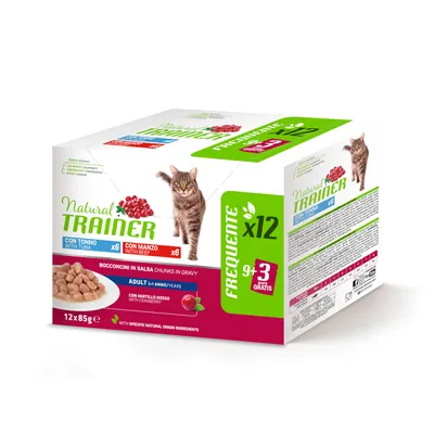 Natural Trainer Adult - 12 x 85 g Pachet mixt: Ton & Vită