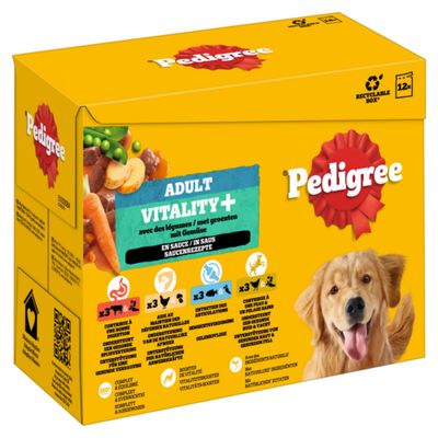 Pedigree Adult Frischebeutel für Hunde Vitality+ in Sauce
