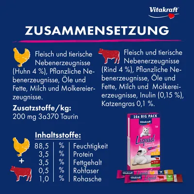 Vitakraft Cat Liquid-Snack Multipack - 48 x 15 g (Mix 2)