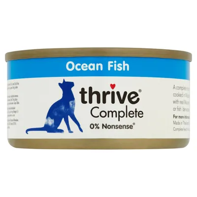 Thrive Complete Ocean Fish, 0% Nonsense shown on product label.