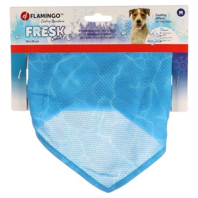 Flamingo verkoelende bandana Fresk Inou, blauw Maat M: L 70 x B 25 cm