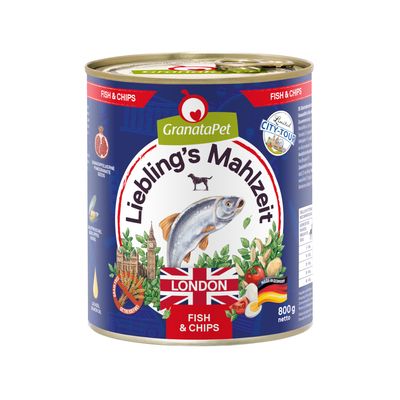 GranataPet Liebling´s Mahlzeit City Tour 6 x 800 g London (Fish & Chips)
