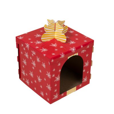 TIAKI Kratzmöbel Rote Geschenkbox L 37,5 x B 37,5 x H 50 cm
