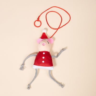 TIAKI коледна двойка мишки, играчка за окачане на вратата