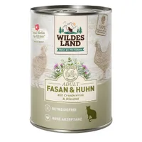 Wildes Land Adult Cat 6 x 400 g - Fasan & Huhn mit Cranberries