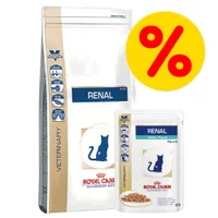 Yhteispakkaus: Royal Canin Veterinary - Renal - suuri paketti (8 kg + 24 x 85 g)