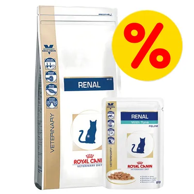 Yhteispakkaus: Royal Canin Veterinary - Renal - suuri paketti (8 kg + 24 x 85 g) Yhteispakkaus: Royal Canin Veterinary - Renal - suuri paketti (8 kg + 24 x 85 g)