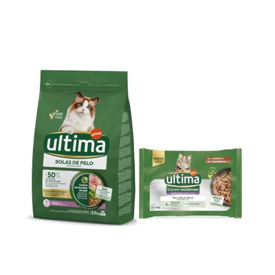 2,5 kg Ultima Cat + 4 x 70 g / 8 x 85 g pussia kaupan päälle! - Hairball kalkkuna (2,5 kg) + Expert Nutrition Hairball nauta & lohi (4 x 70 g) 2,5 kg Ultima Cat + 4 x 70 g / 8 x 85 g pussia kaupan päälle! - Hairball kalkkuna (2,5 kg) + Expert Nutrition Hairball nauta & lohi (4 x 70 g)