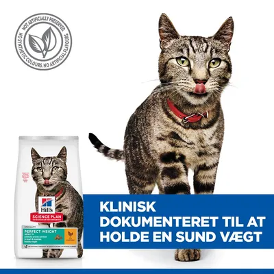 Hill's Science Plan Perfect Weight Adult 1+ Kylling - 2,5 kg