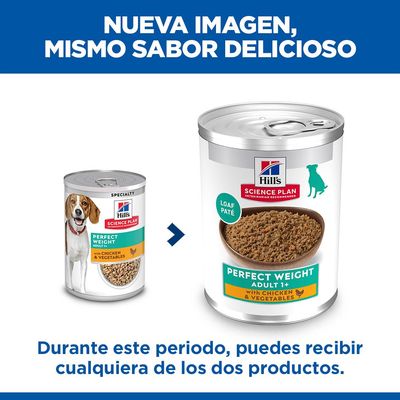 Hill's Adult 1+ Perfect Weight Science Plan latas para perros