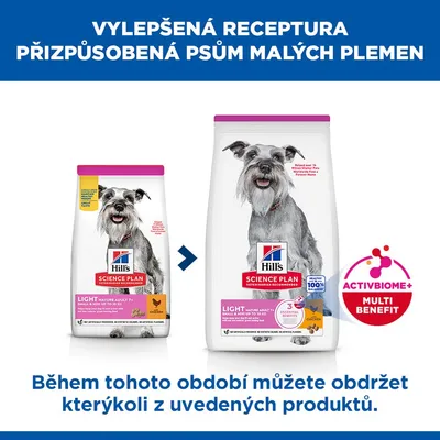 Hill's Science Plan Mature Adult 7+ Small & Mini Light kuracie - výhodné balenie 2 x 2,5 kg