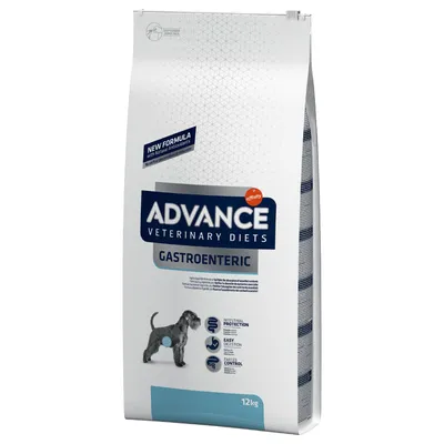 Advance Veterinary Diets Gastroenteric, 12 kg. Uusi koostumus luonnollisilla antioksidanteilla. Tukee ruoansulatusta, suoliston terveyttä ja ulosteen hallintaa. Sopii koirille.
